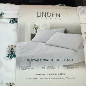 Linden Street Studio Green Cotton Sheet Set